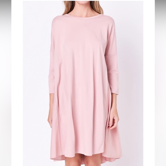 English Factory Mixed Media High-Low Mini Dress - Picture 3 of 14